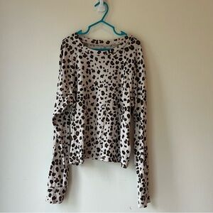 🌼 5/$25 GAP Leopard Print Long Sleeve Top Size 8 Girls Animal Print Soft Shirt M
